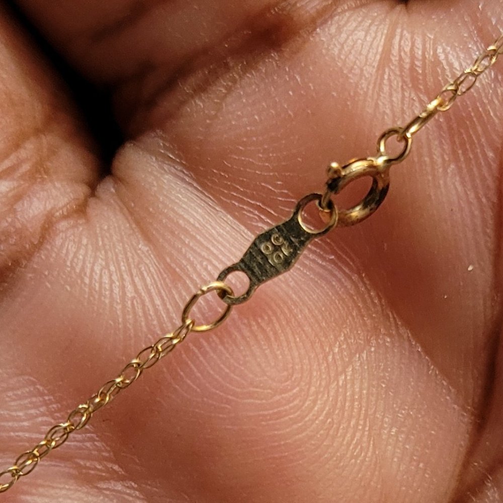 14k Gold Chinese "Love" Pendant on 10k Gold Chain - Picture 4 of 8